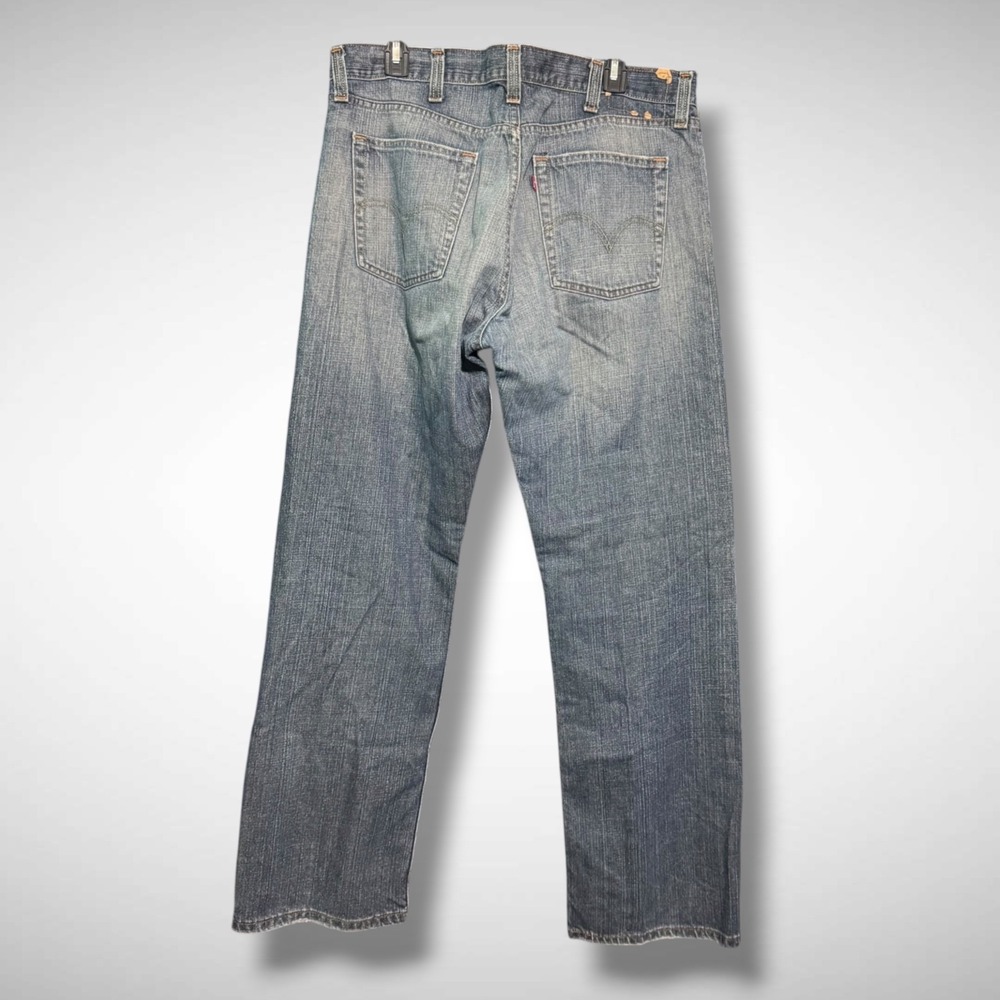 Levis 514 Jeans Mens 38 X 32 Slim Straight Blue Denim Pants Skater Biker - Picture 2 of 9